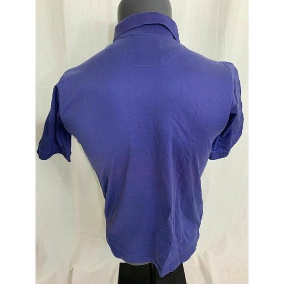 tricots st raphael Mens Solid Purple Short Sleeve Polo Top Shirt Small - Picture 4 of 5